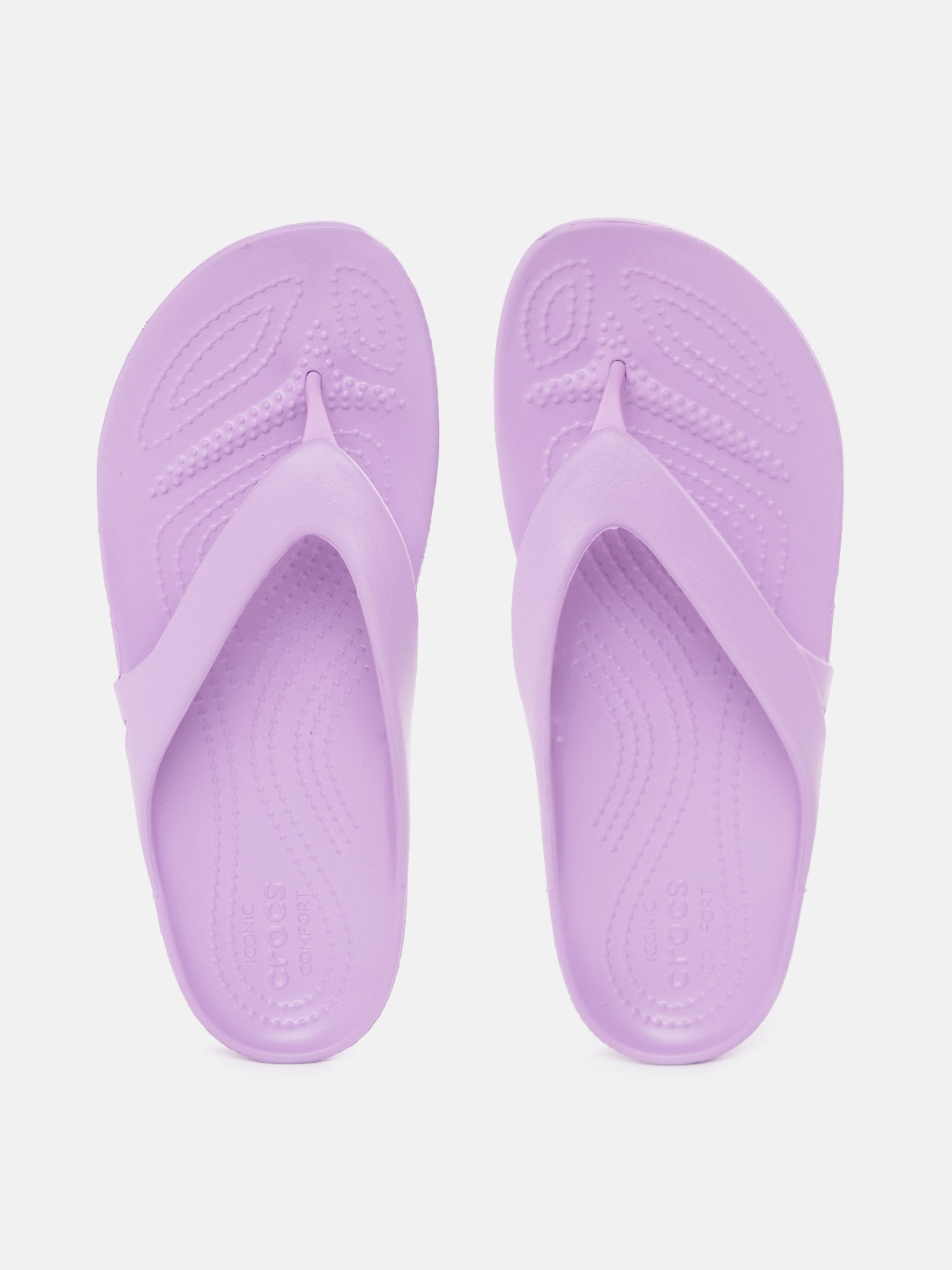 

Crocs Women Lavender Solid Croslite Thong Flip-Flops