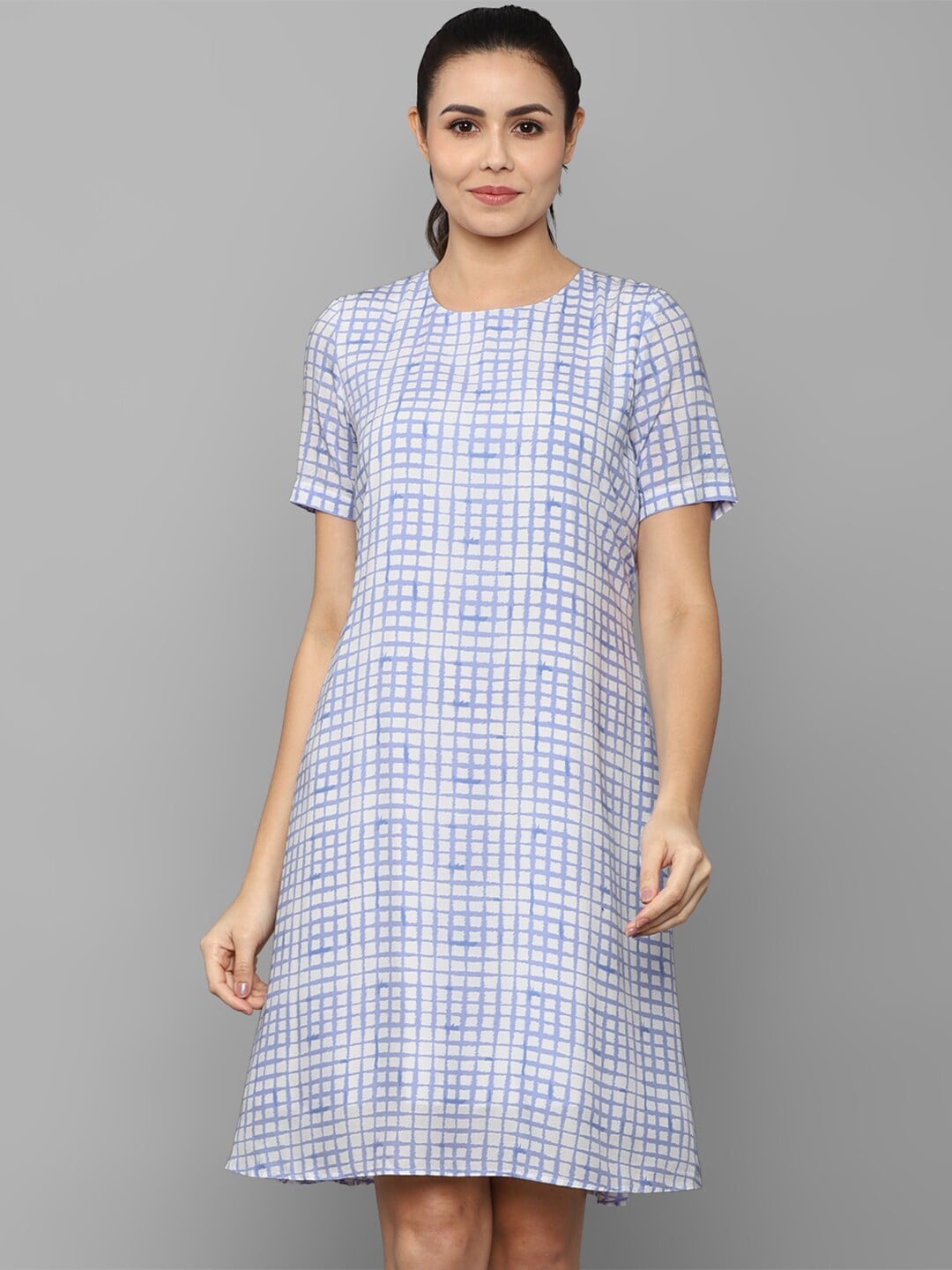 

Allen Solly Woman Checked A-Line Dress, Blue