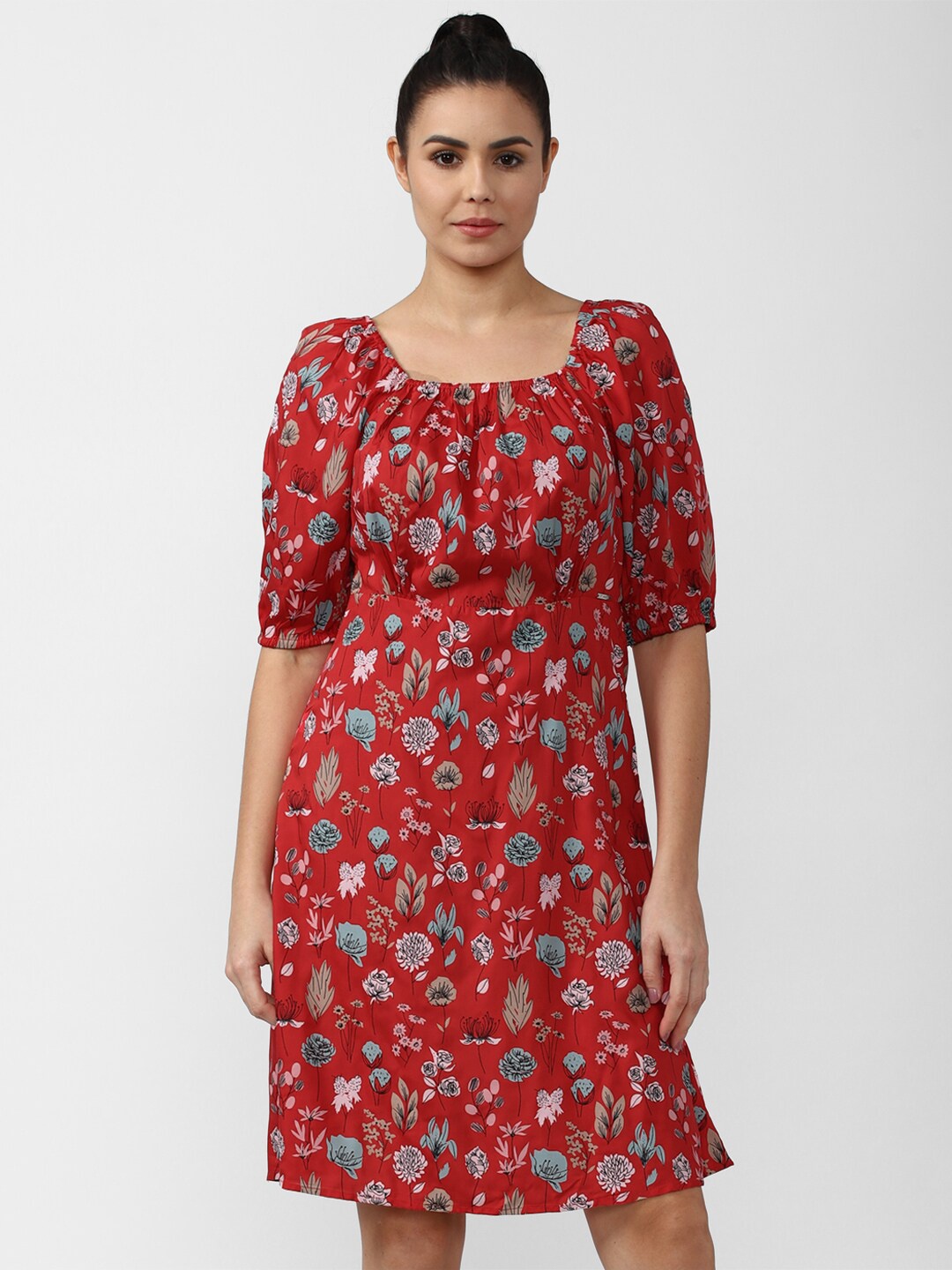 

Van Heusen Woman Red & Yellow Floral Dress