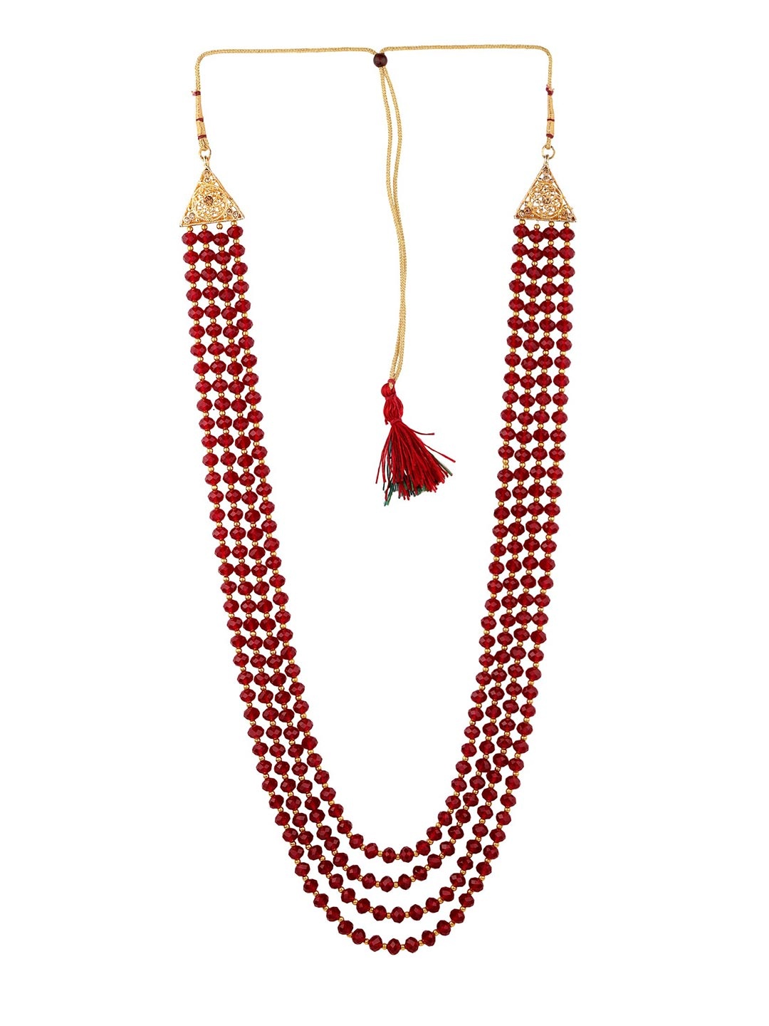 

Sanjog Men Gold-Plated & Red Brass Layered Necklace