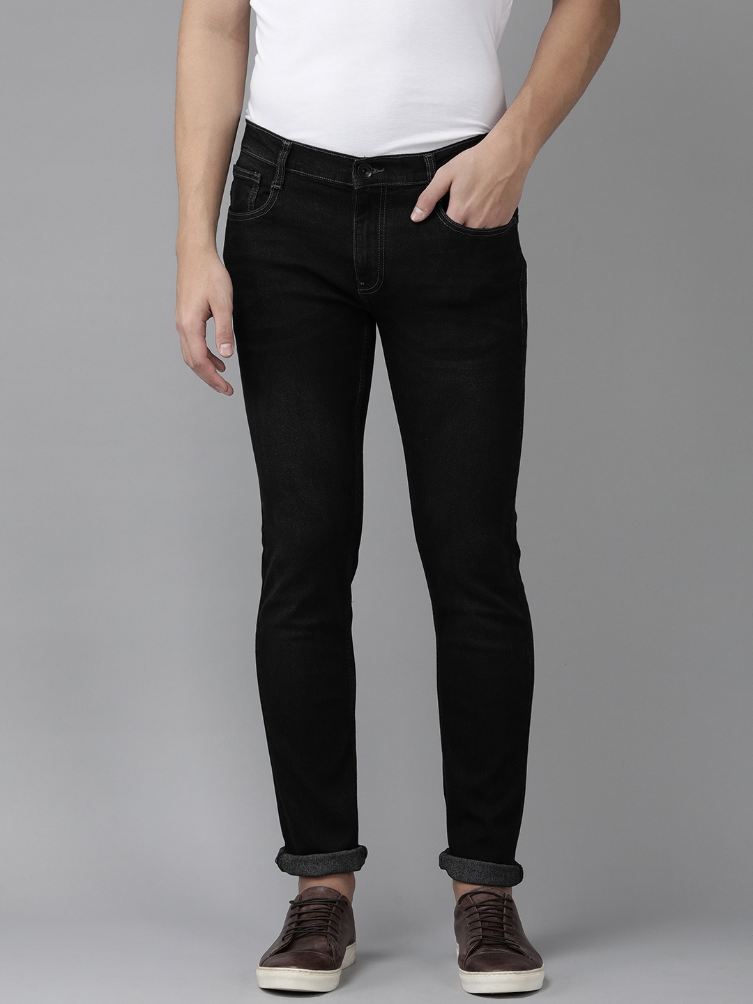 

Pepe Jeans Men Black Vapour Slim Fit Mid-Rise Light Fade Stretchable Jeans