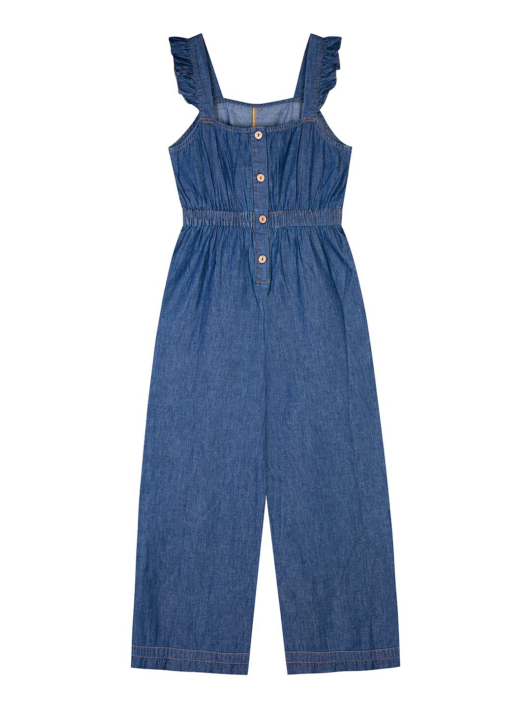 

Budding Bees Girls Blue Basic Jumpsuit