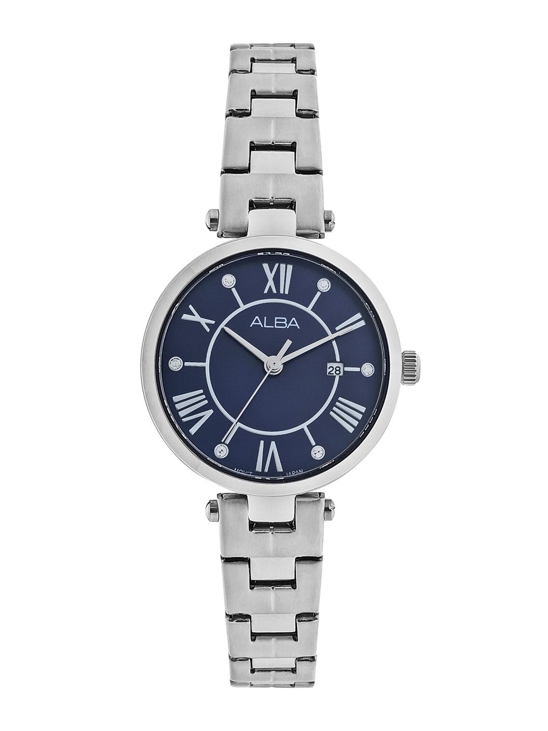 

Alba Women Blue Dial & Silver Toned Stainless Steel Bracelet Style Straps Analogue Watch
