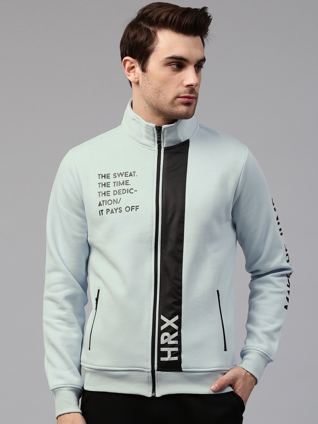 

HRX by Hrithik Roshan Men Blue Printed Sweatshirt