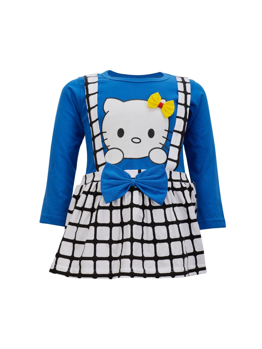 

CATCUB Girls Blue & White A-Line Dress