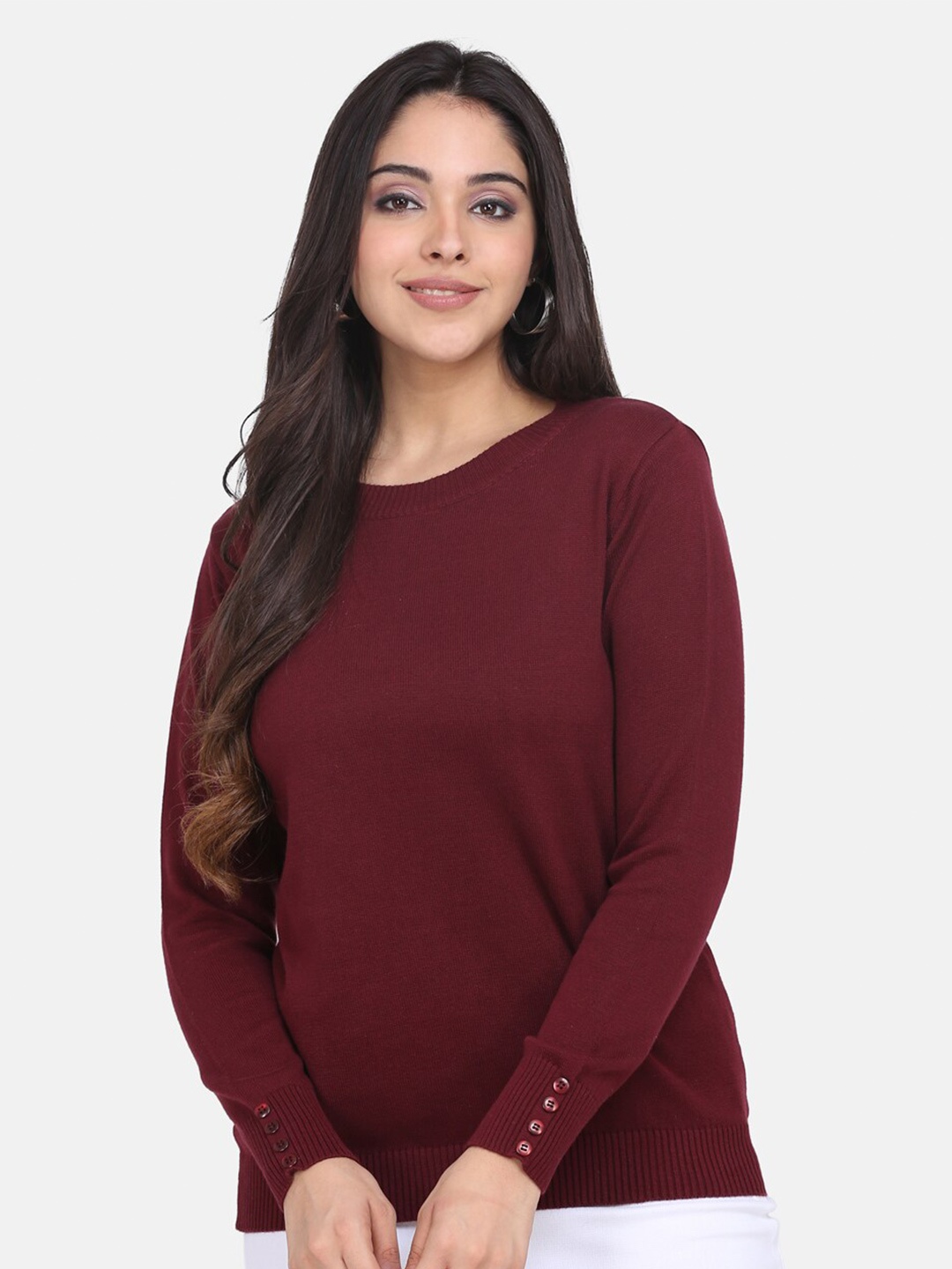 

PowerSutra Women Red Casual Sweater