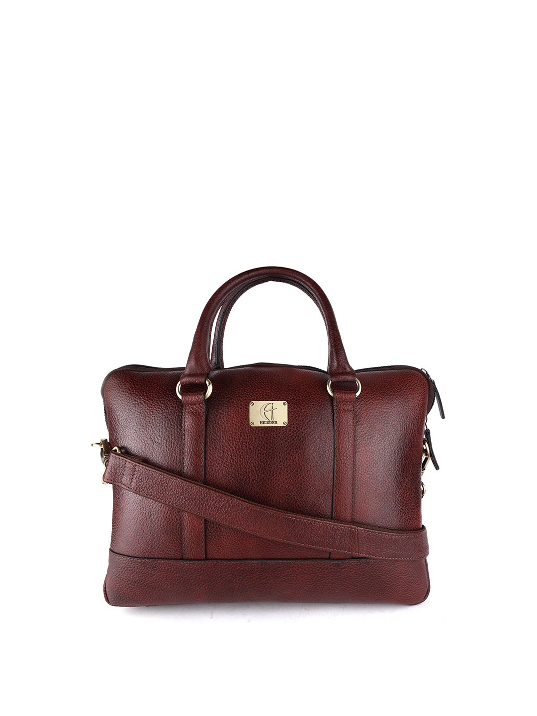

HiLEDER Women Brown Leather 15 inch Laptop Bag