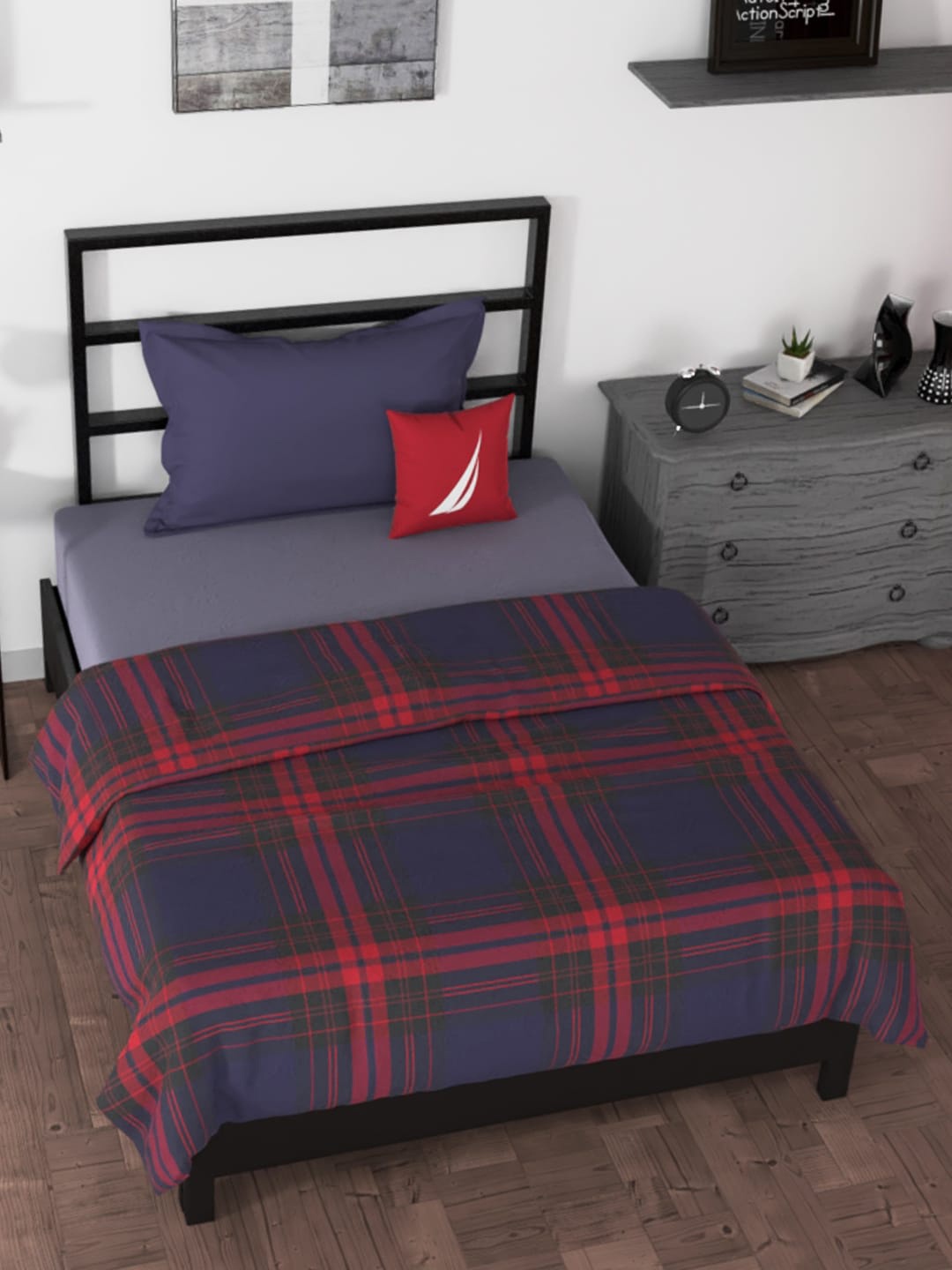 

Nautica Unisex Multi Blankets Quilts and Dohars, Blue