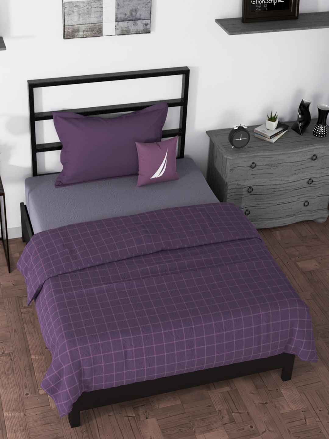 

Nautica Purple 100% Premium Cotton Blanket With Pure Cotton Flannel Filling