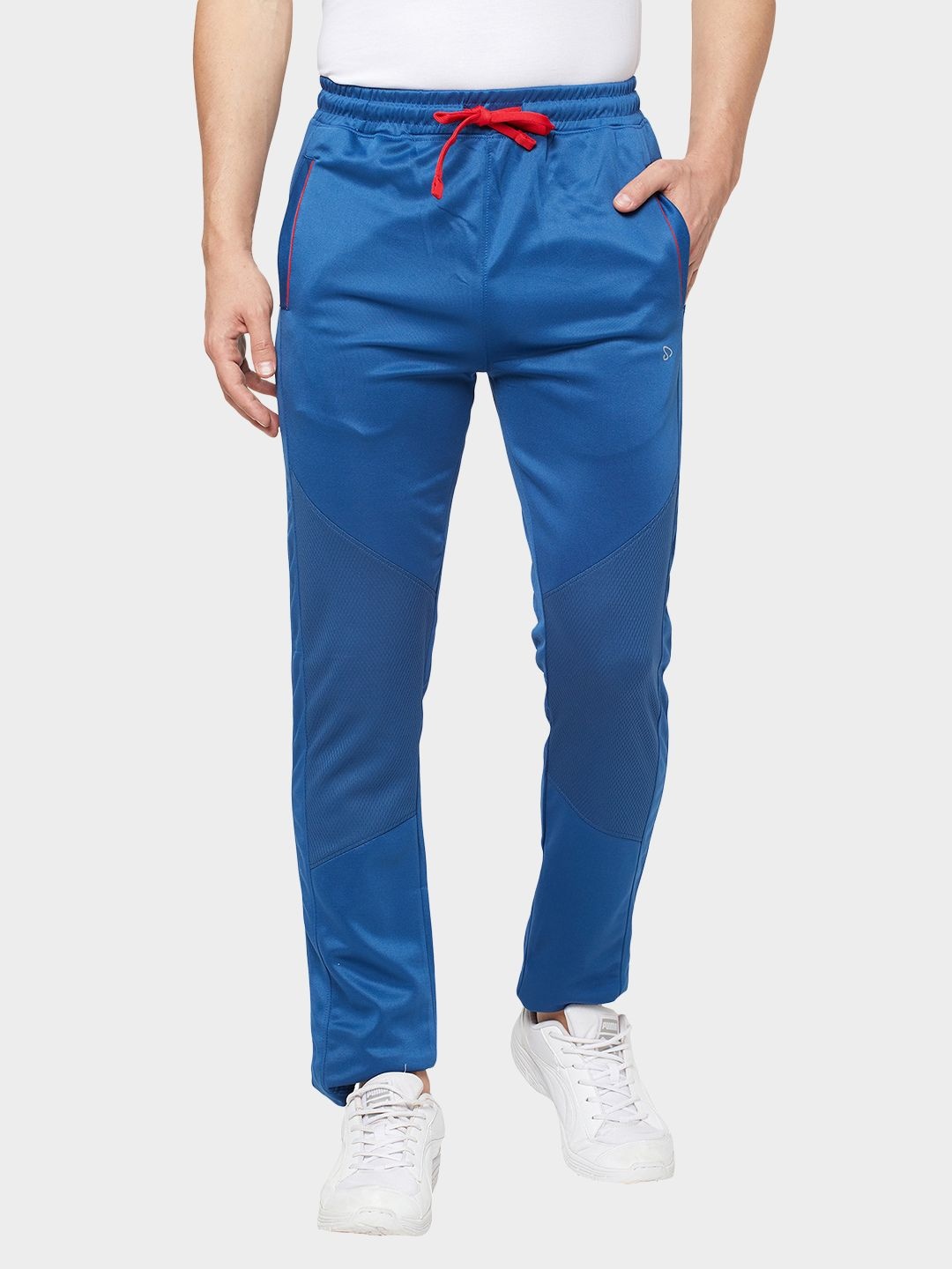 

SPORTO Men Blue Solid Cotton Slim-Fit Track Pants