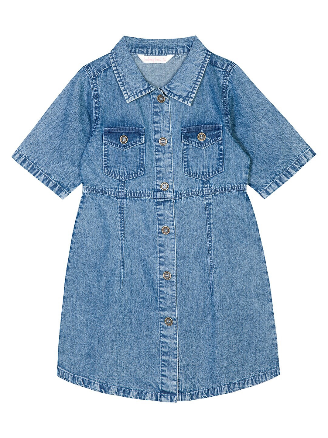 

Budding Bees Girls Blue Denim T-shirt Dress
