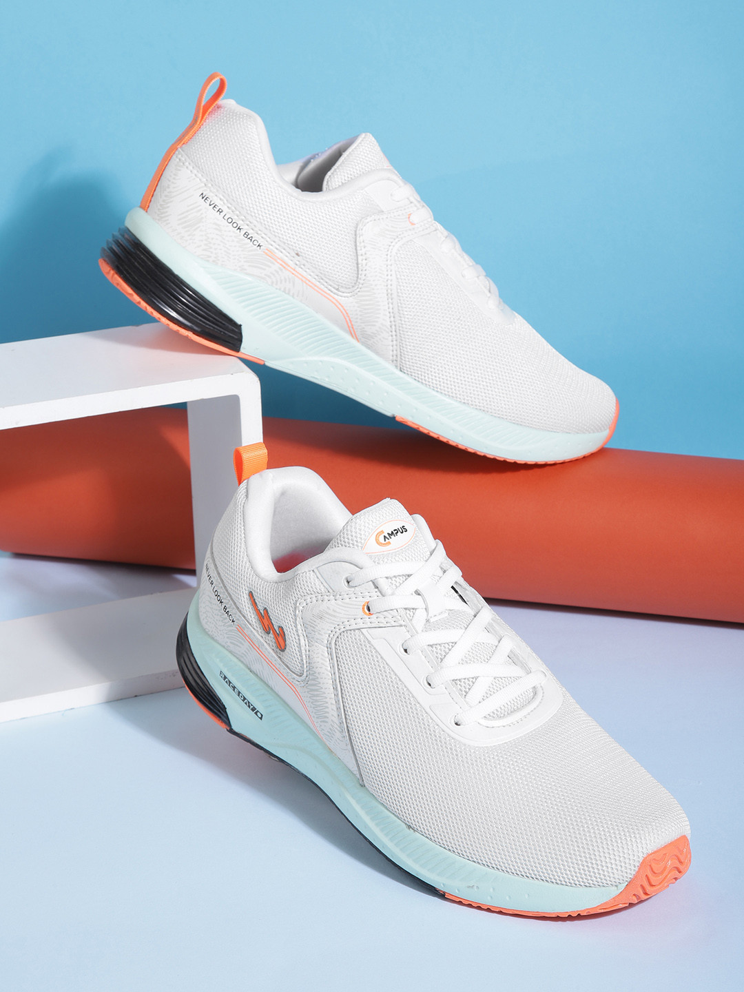 

Campus Men White Woven Design Running Shoes