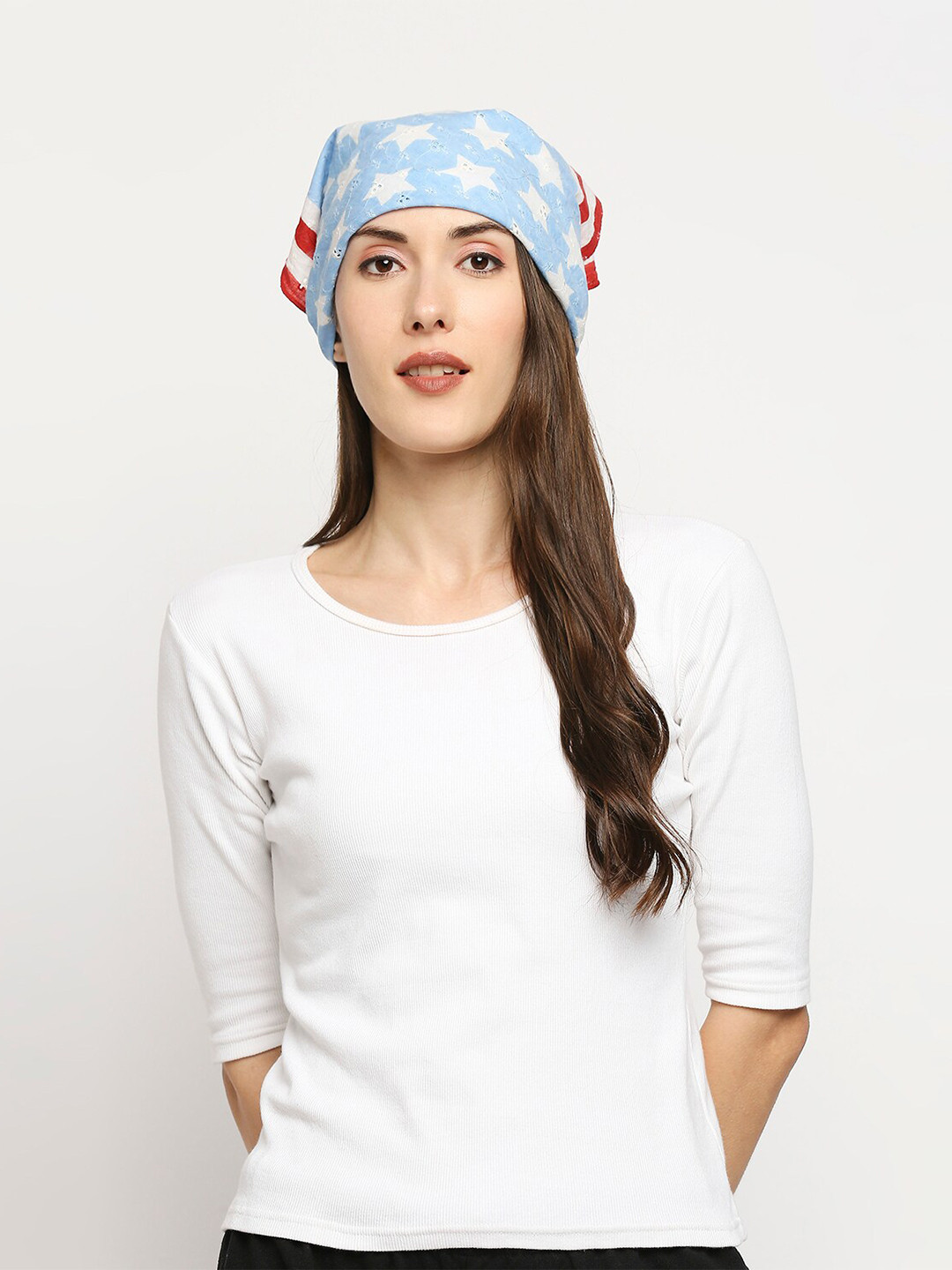 

BELLEZIYA Women Blue & Red Printed Scarf