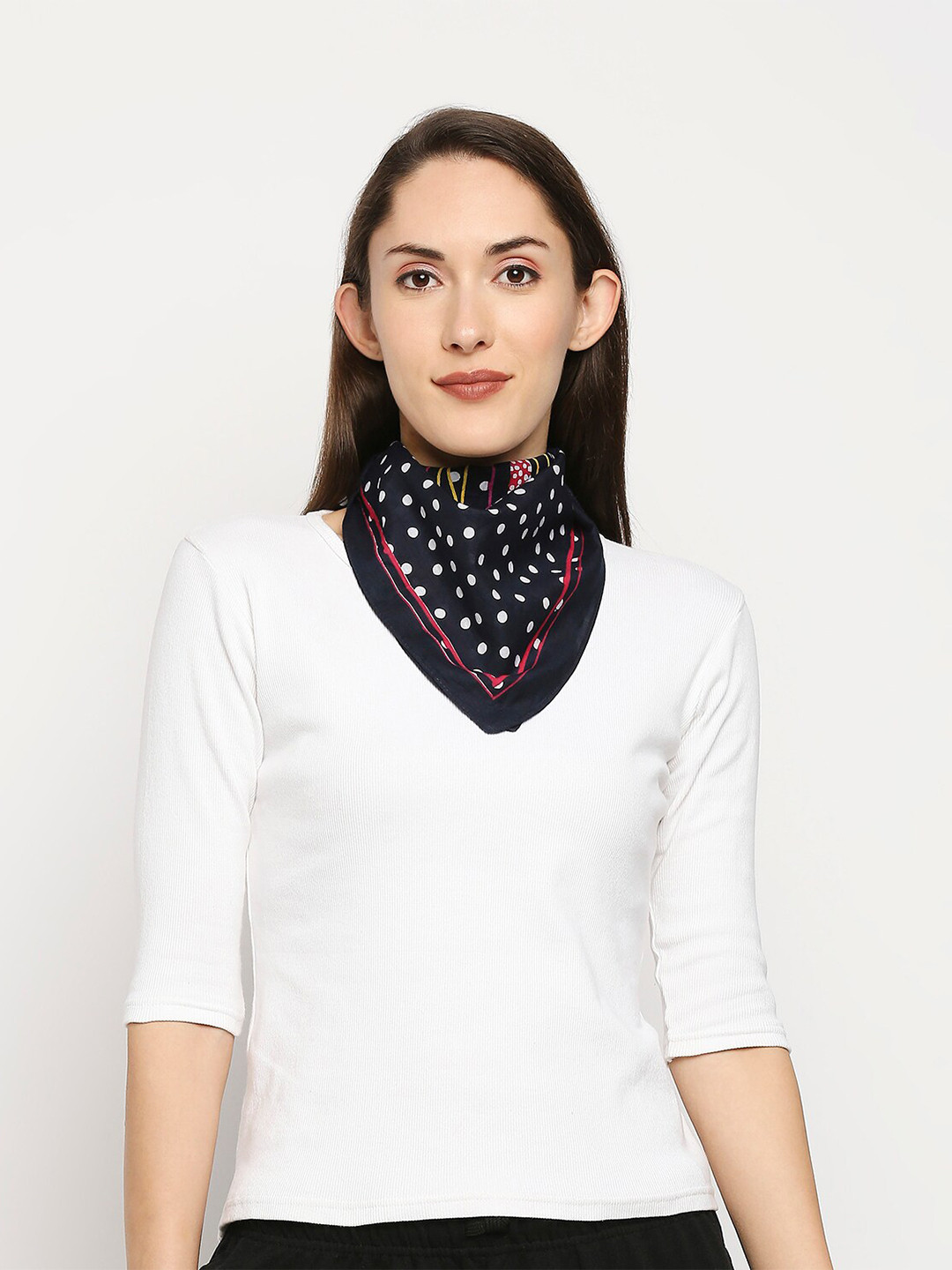 

BELLEZIYA Women Blue & Off White Printed Scarf