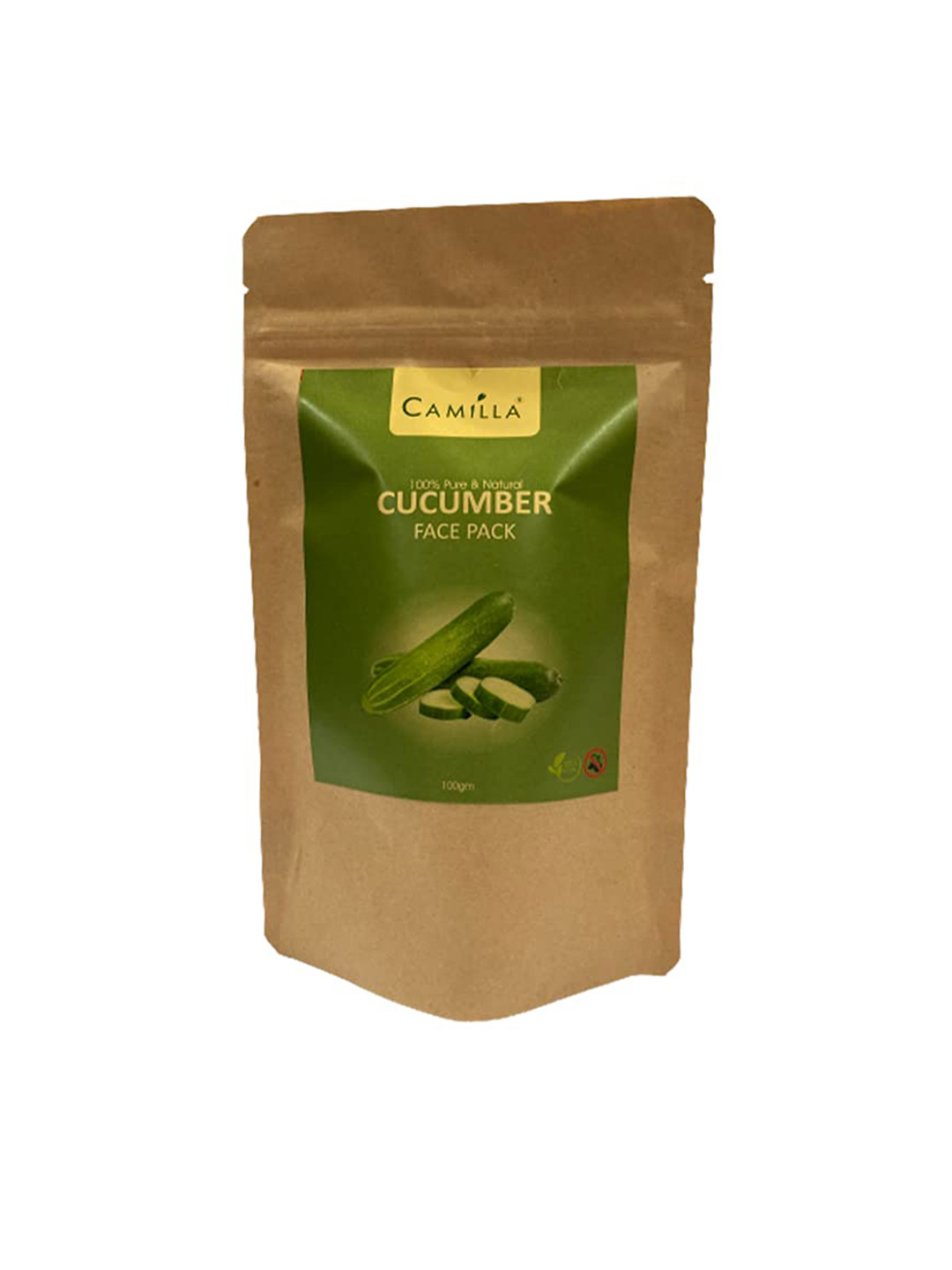 

CAMILLA 100% Pure & Natural Cucumber Face Pack - 100 g, Green