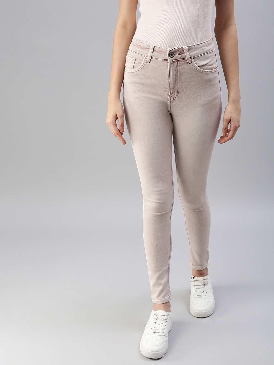 

SHOWOFF Women Pink Skinny Fit High-Rise Stretchable Jeans