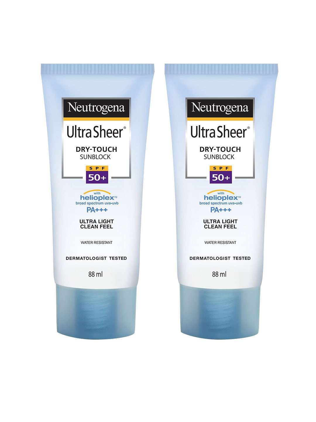 

Neutrogena Set of 2 UltraSheer Dry Touch SPF 50+ Sunblock 88 ml Each, White