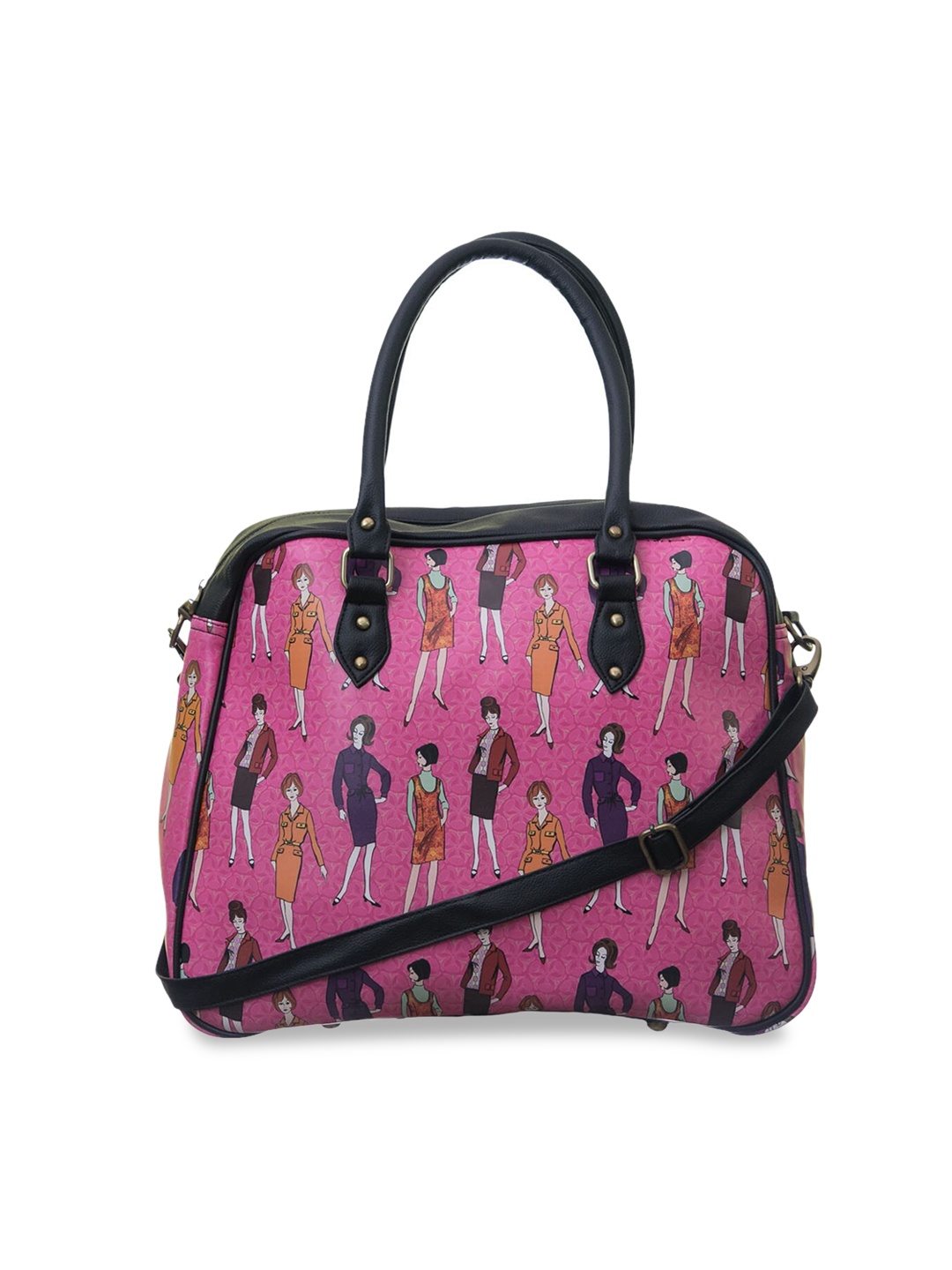 

BandBox Red Printed PU Oversized Shopper Handheld Bag