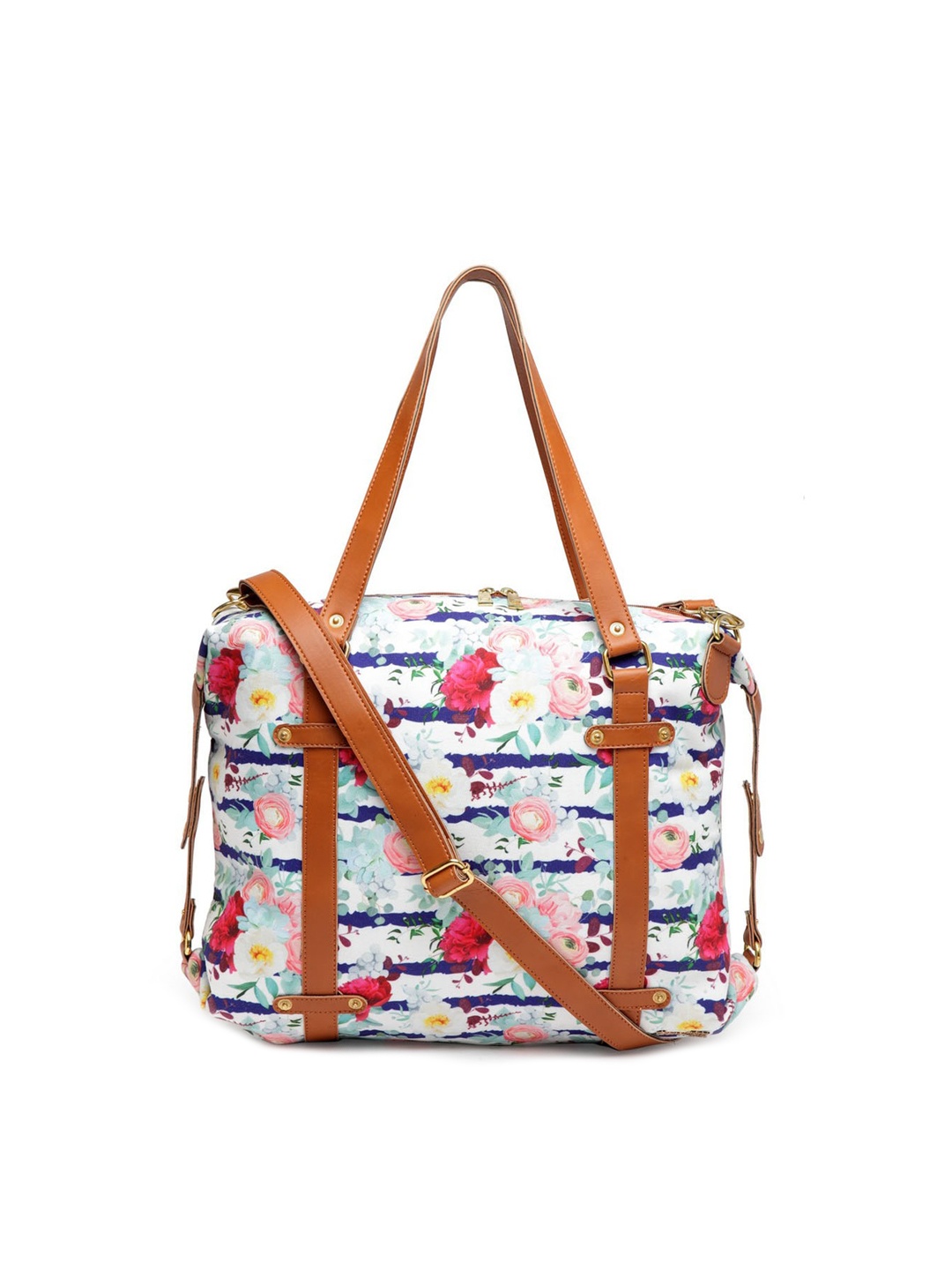 

BandBox White Printed Oversized Shopper Shoulder Bag