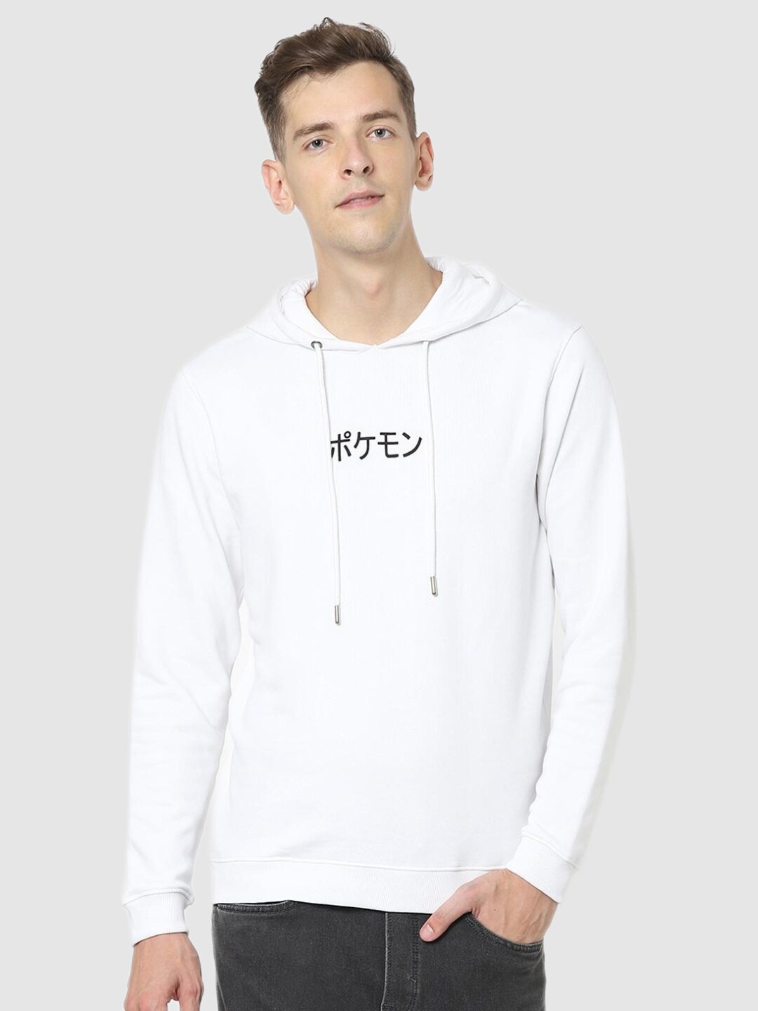 

Celio Men Pokemon White Hooded Sweatshirt