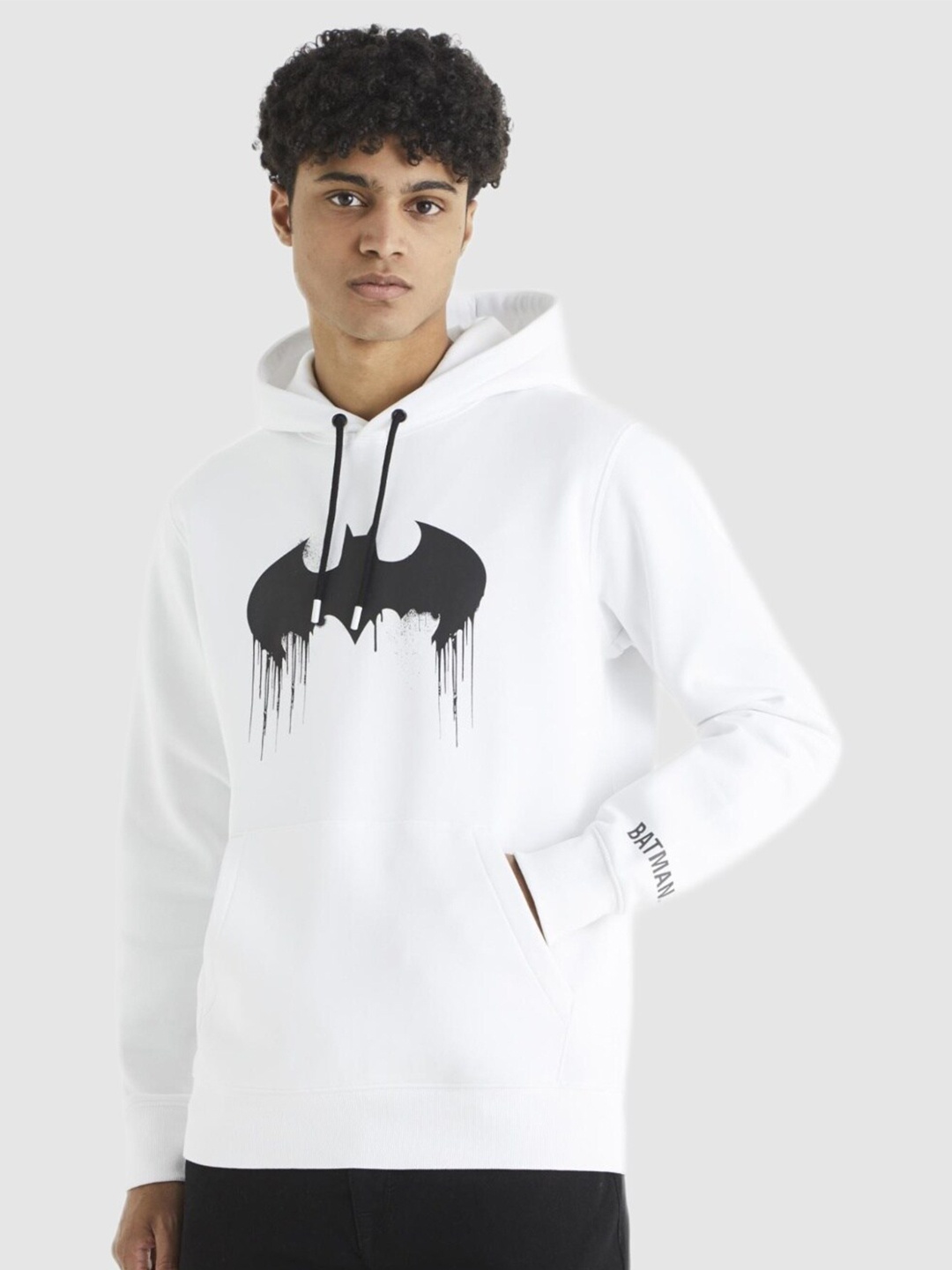 

Celio Men White Batman Printed Hooded Sweatshirt