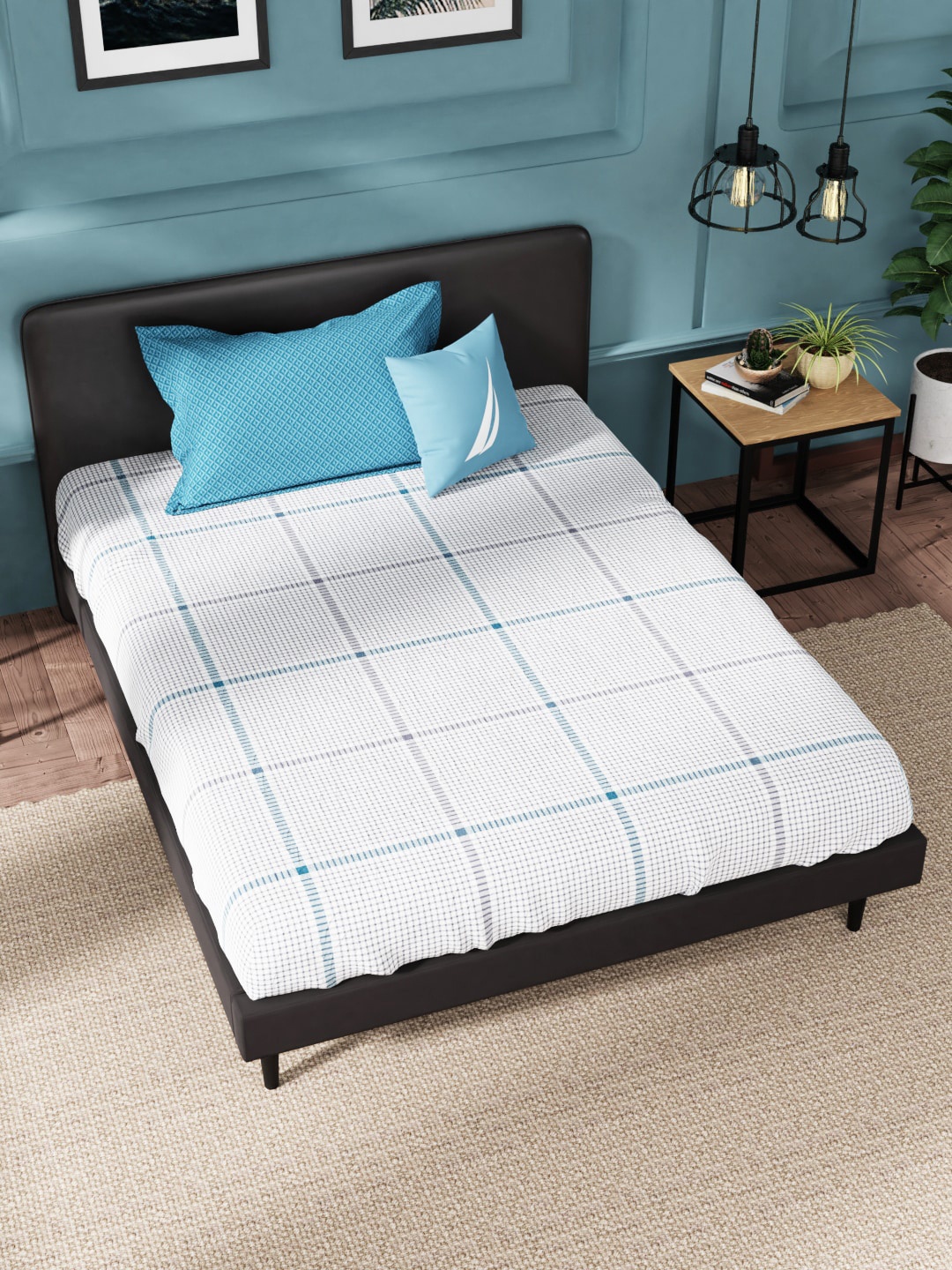 

Nautica Super Soft 100% Cotton Single Bedsheet With 1 Pillow Cover -2pc set, White