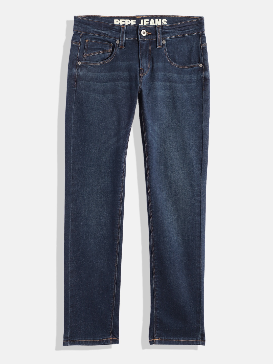 

Pepe Jeans Boys Royal Cashed Slim Fit Mid-Rise Light Fade Stretchable Jeans, Blue