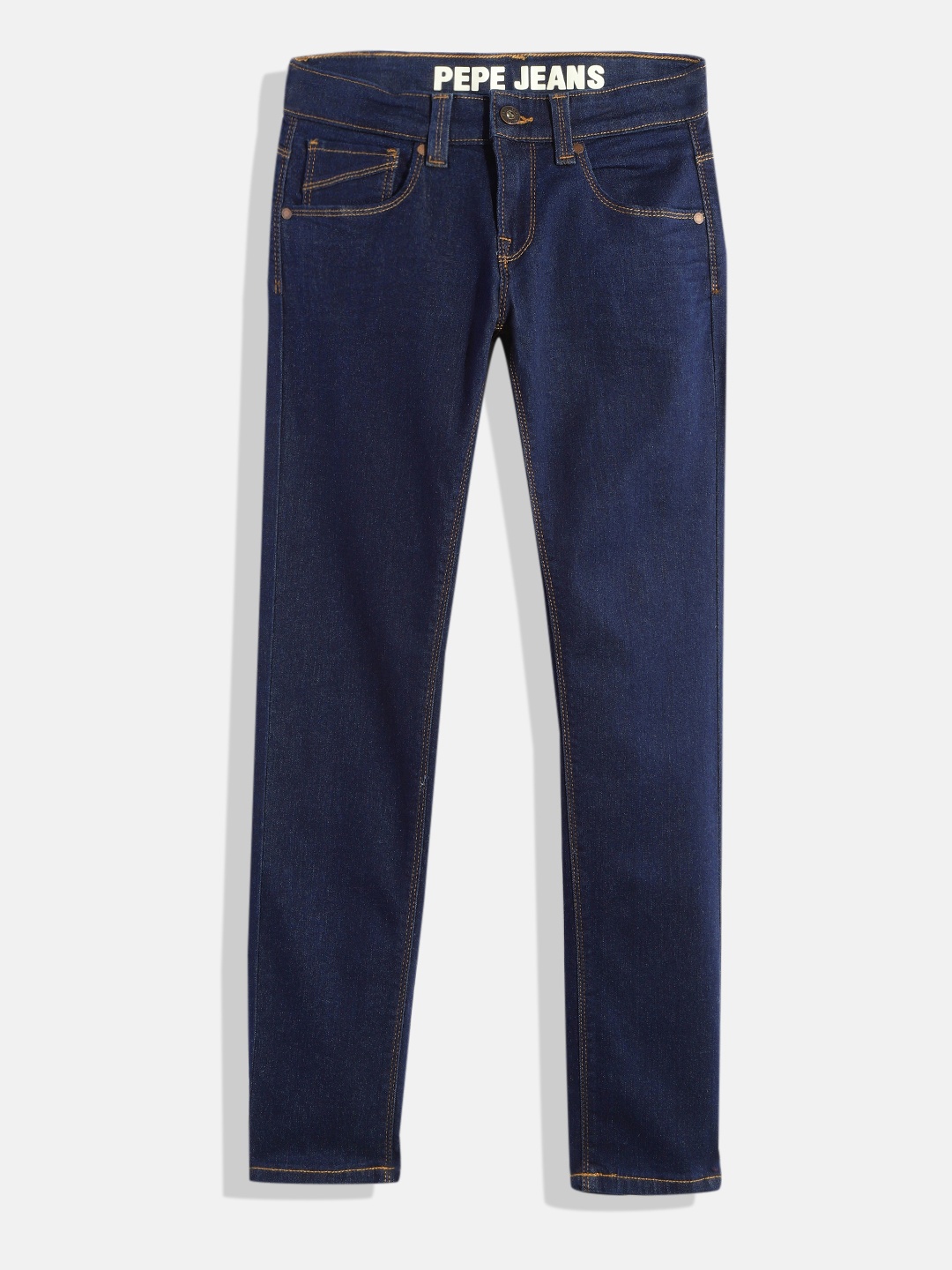

Pepe Jeans Boys Cashed Slim Fit Stretchable Jeans, Navy blue