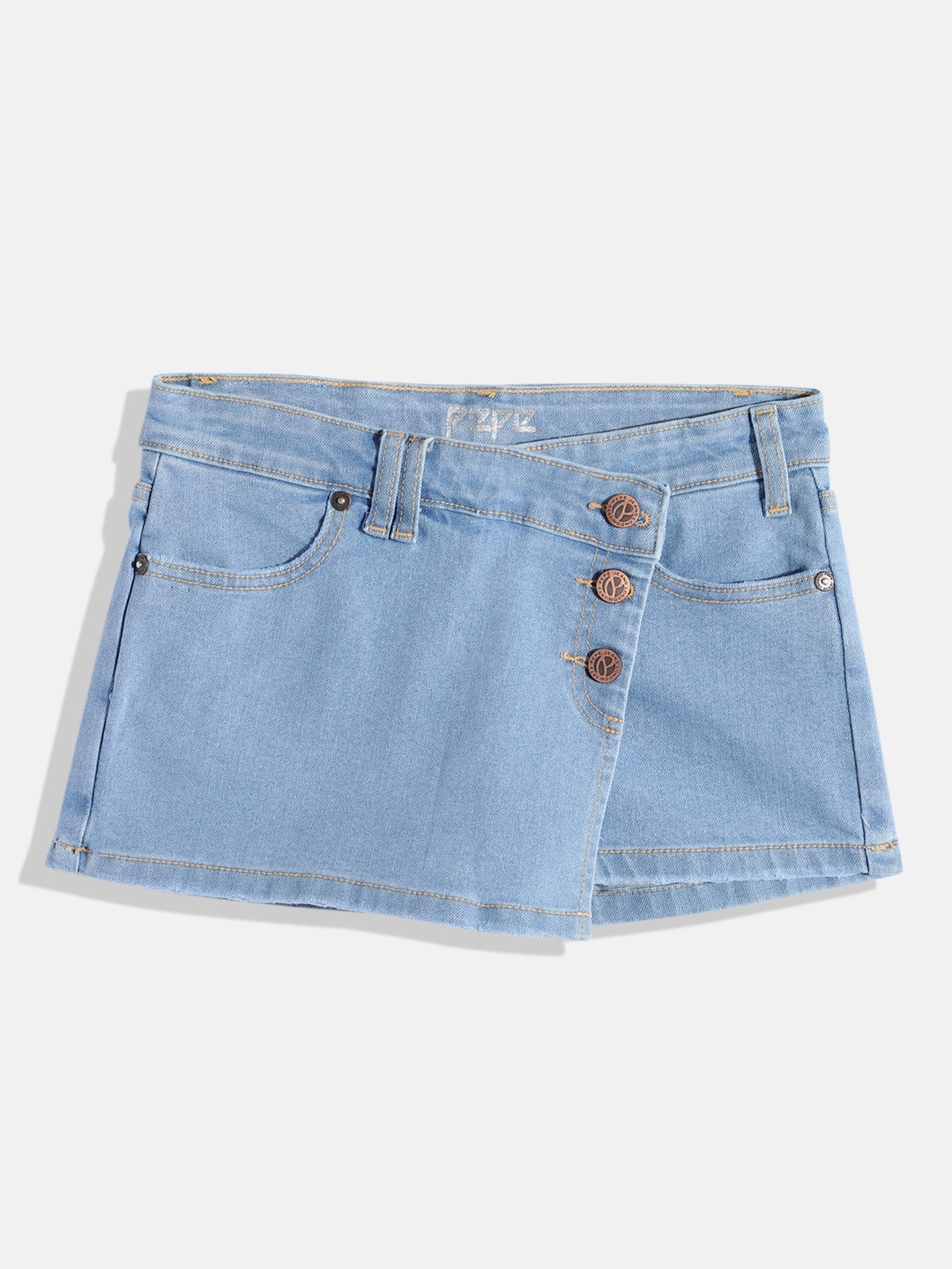 

Pepe Jeans Selena Foxtail Denim Wrap Skorts, Blue