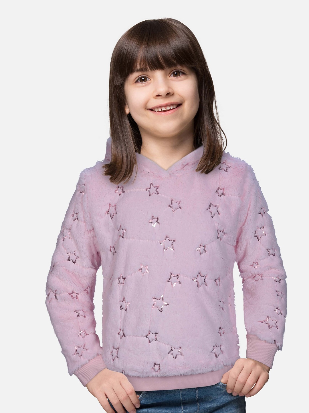 

Gini and Jony Girls Pink Printed Sweatshirt