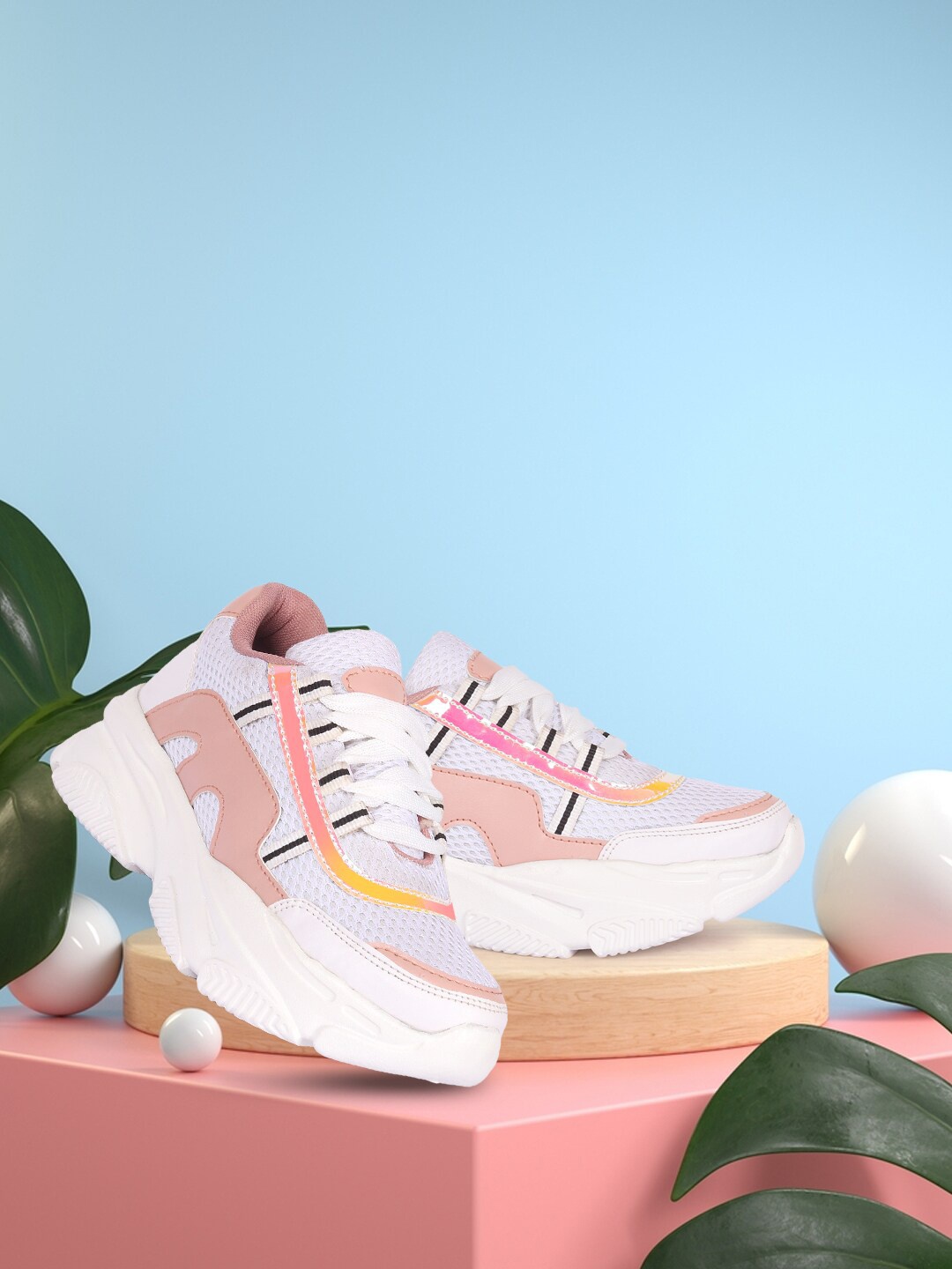 

Alishtezia Women Peach-Coloured Walking Non-Marking Shoes