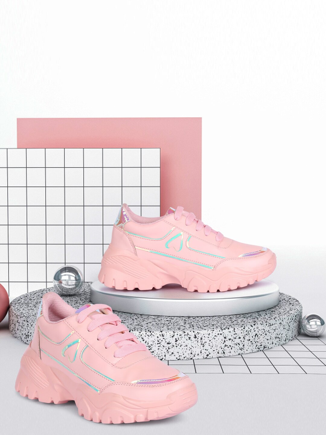 

Alishtezia Women Pink Walking Non-Marking Shoes