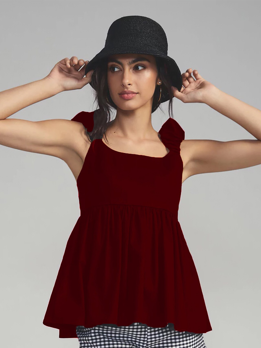 

ADDYVERO Women Maroon Top