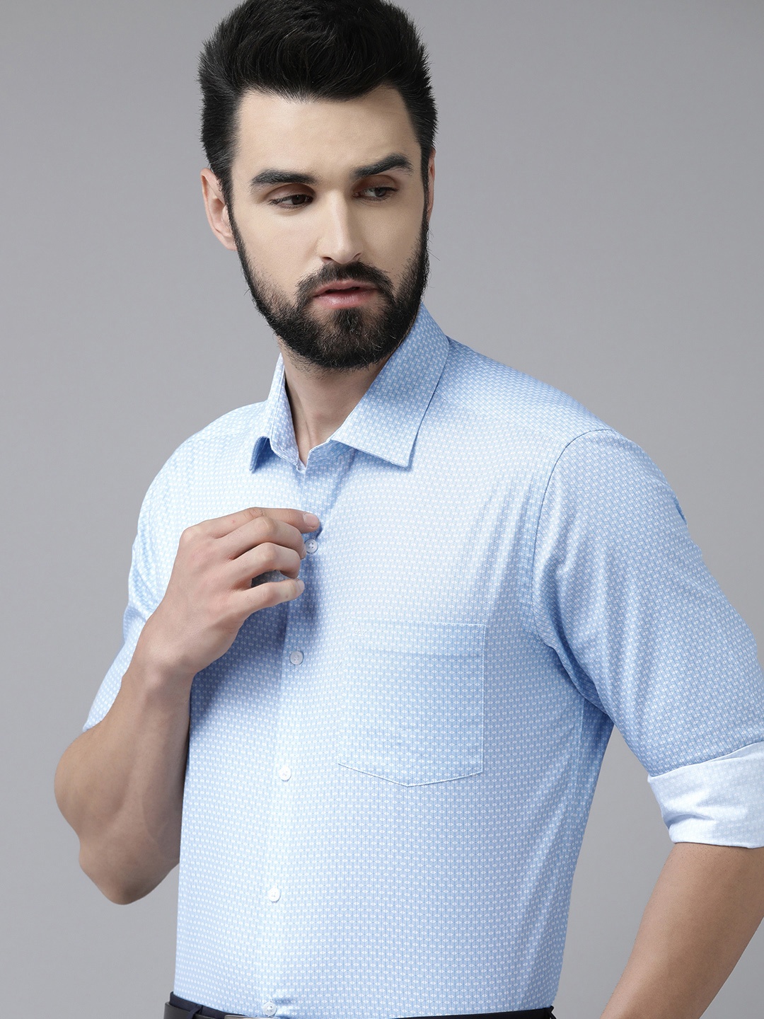 

Arrow Men Blue Original Slim Fit Printed Pure Cotton Casual Shirt