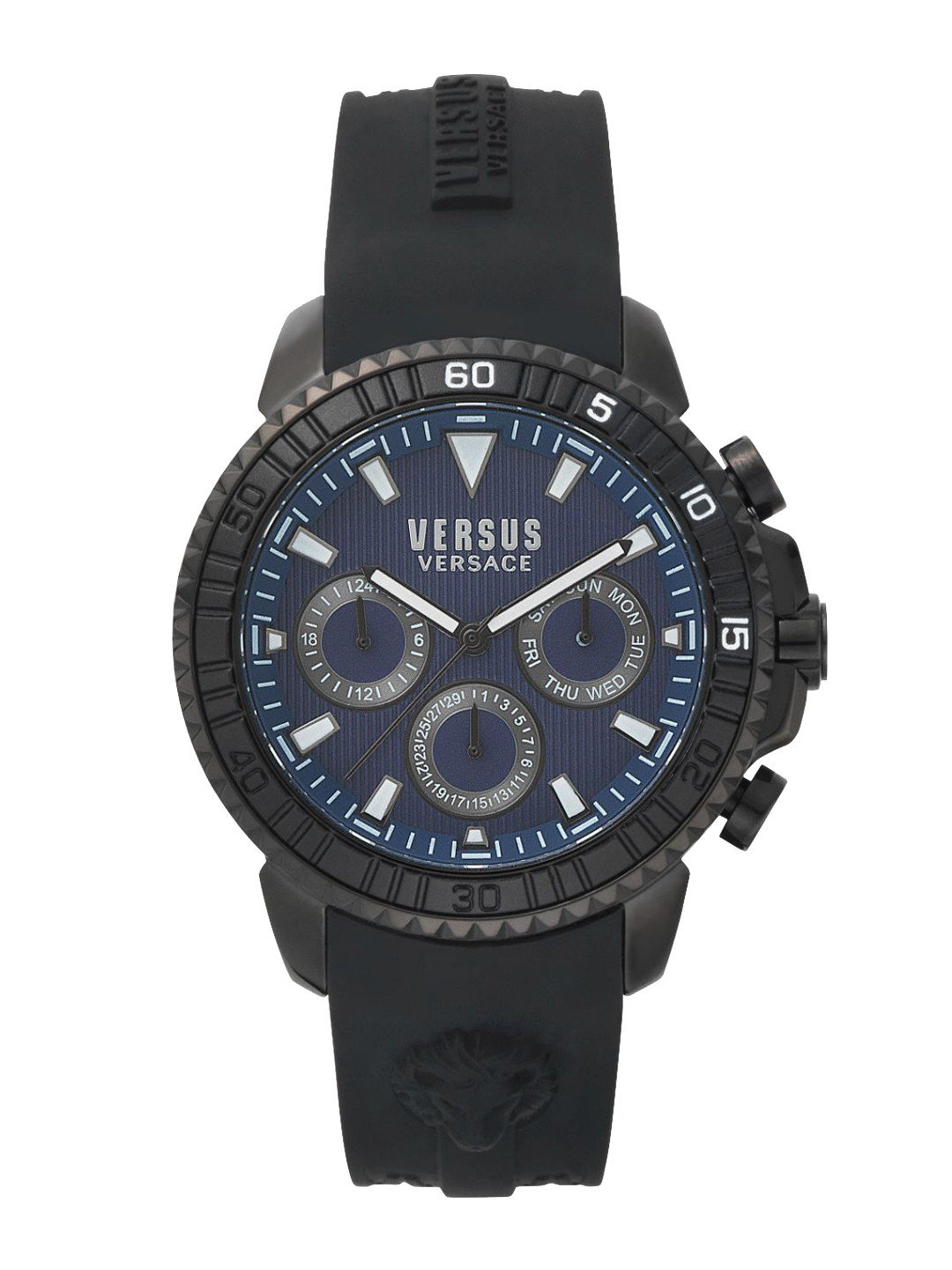 

Versus Men Blue Brass Dial & Black Straps Analogue Watch S30060017