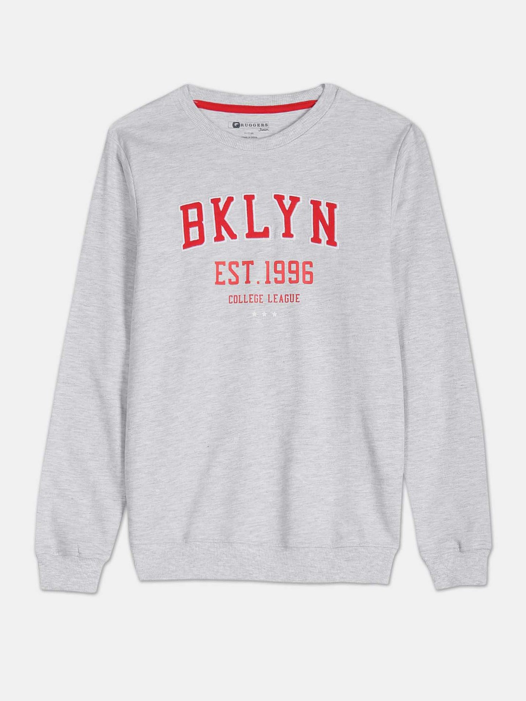 

Ruggers Junior Boys Printed Cotton Sweatshirt, Grey