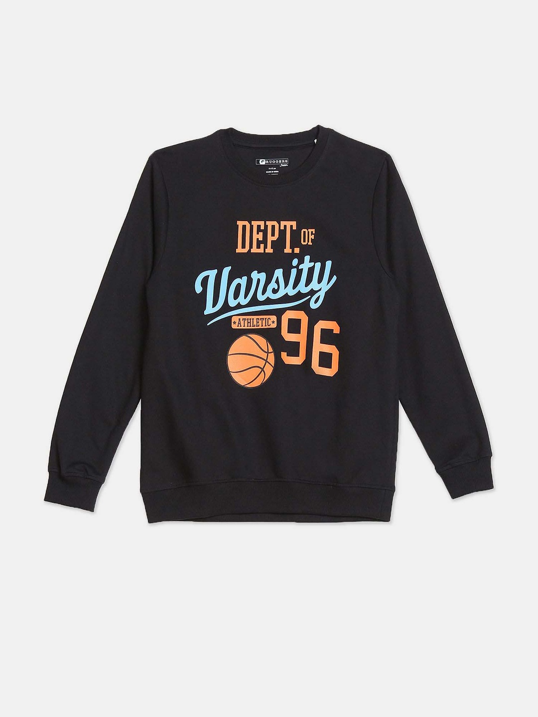 

Ruggers Junior Boys Printed Cotton Sweatshirt, Black