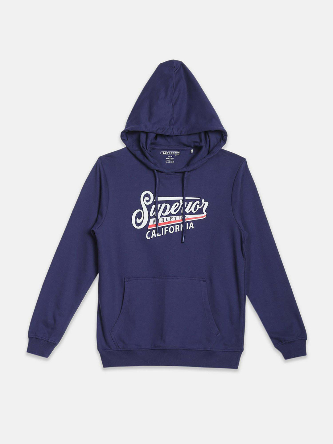 

Ruggers Junior Boys Printed Cotton Hooded Sweatshirt, Navy blue