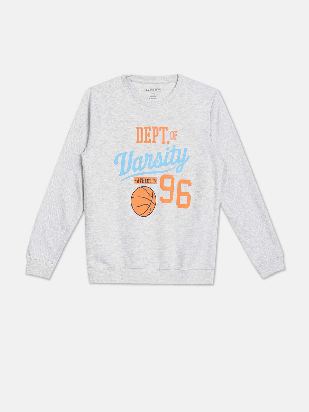 

Ruggers Junior Boys Printed Cotton Sweatshirt, Grey