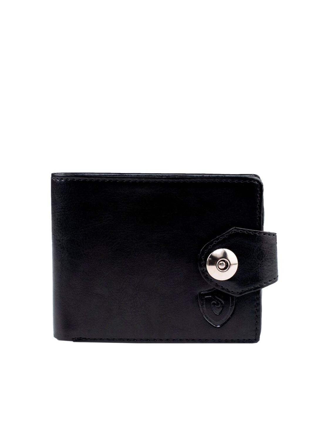 

Keviv Men Black Leather Two Fold Wallet