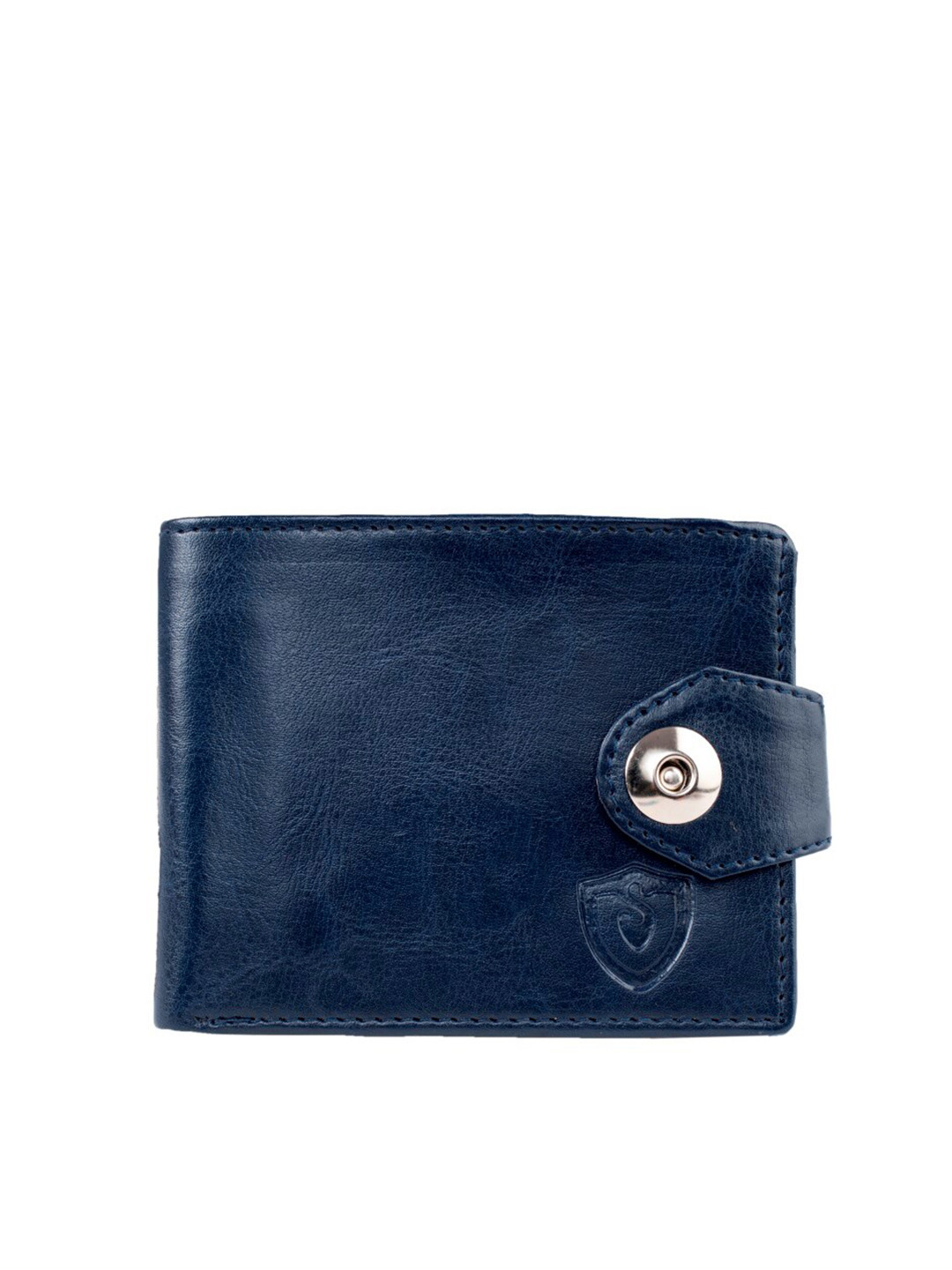 

Keviv Men Blue Leather Two Fold Wallet