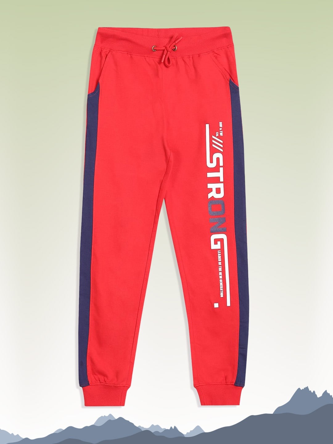 

RUF & TUF Red Printed Pure Cotton Joggers