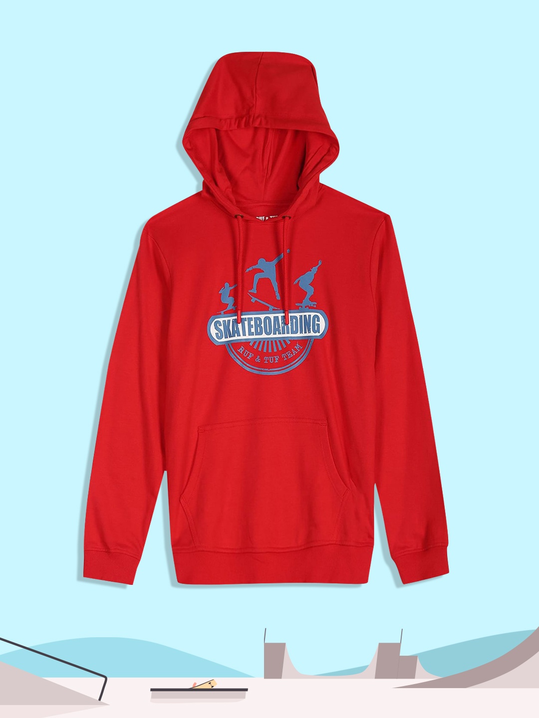 

RUF & TUF Boys Red Printed Pure Cotton Sweatshirt