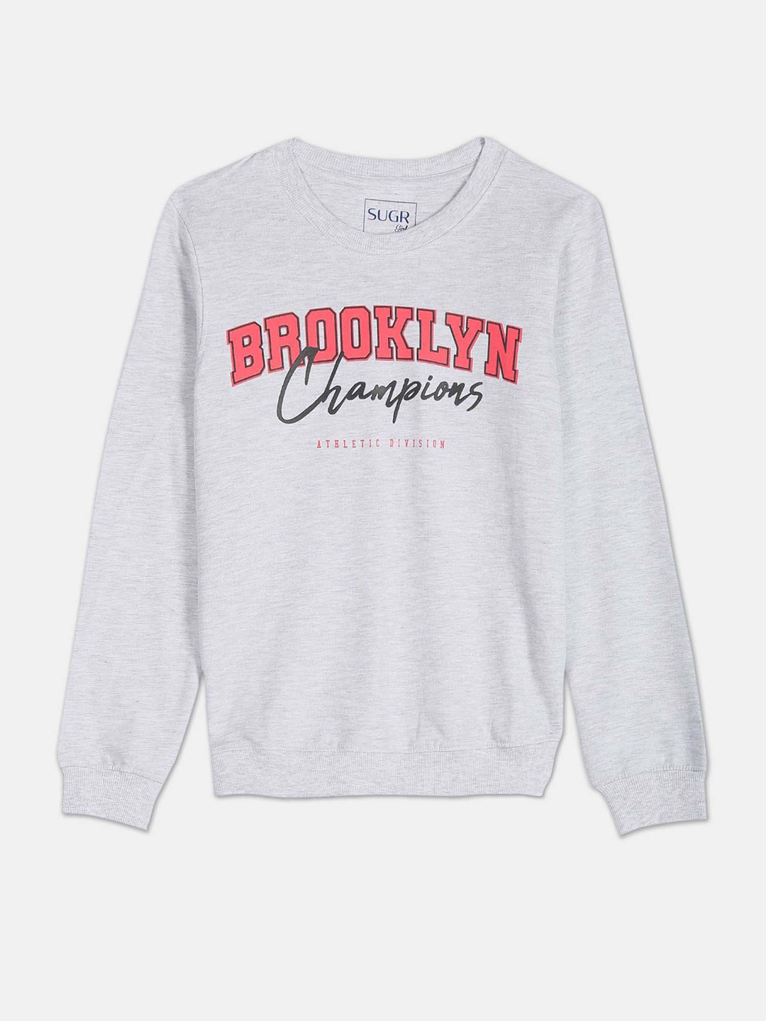 

SUGR Girl Printed Cotton Sweatshirt, Off white