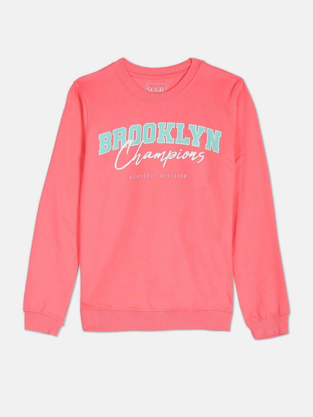 

SUGR Girl Printed Cotton Sweatshirt, Red