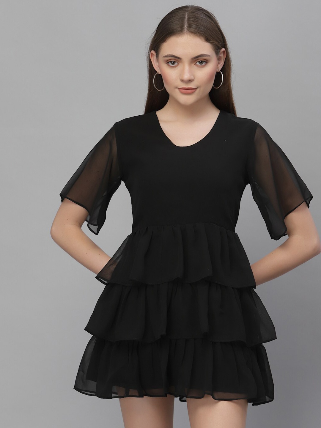 

Style Quotient Women Black Solid Mini Dress