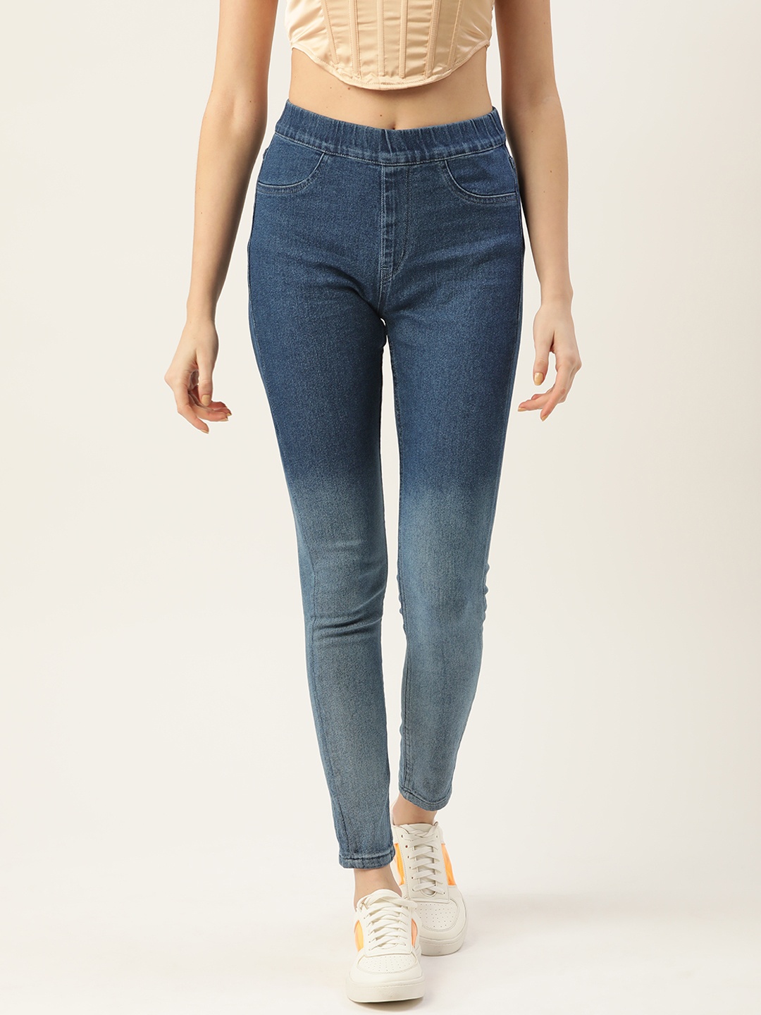 

DressBerry Women Blue Ombre Super Skinny Fit Jeggings