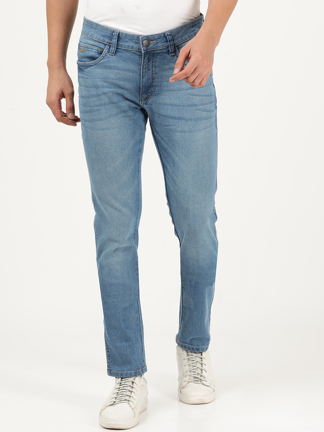 

Wrangler Men Blue Vegas Skinny Fit Low-Rise Heavy Fade Stretchable Jeans