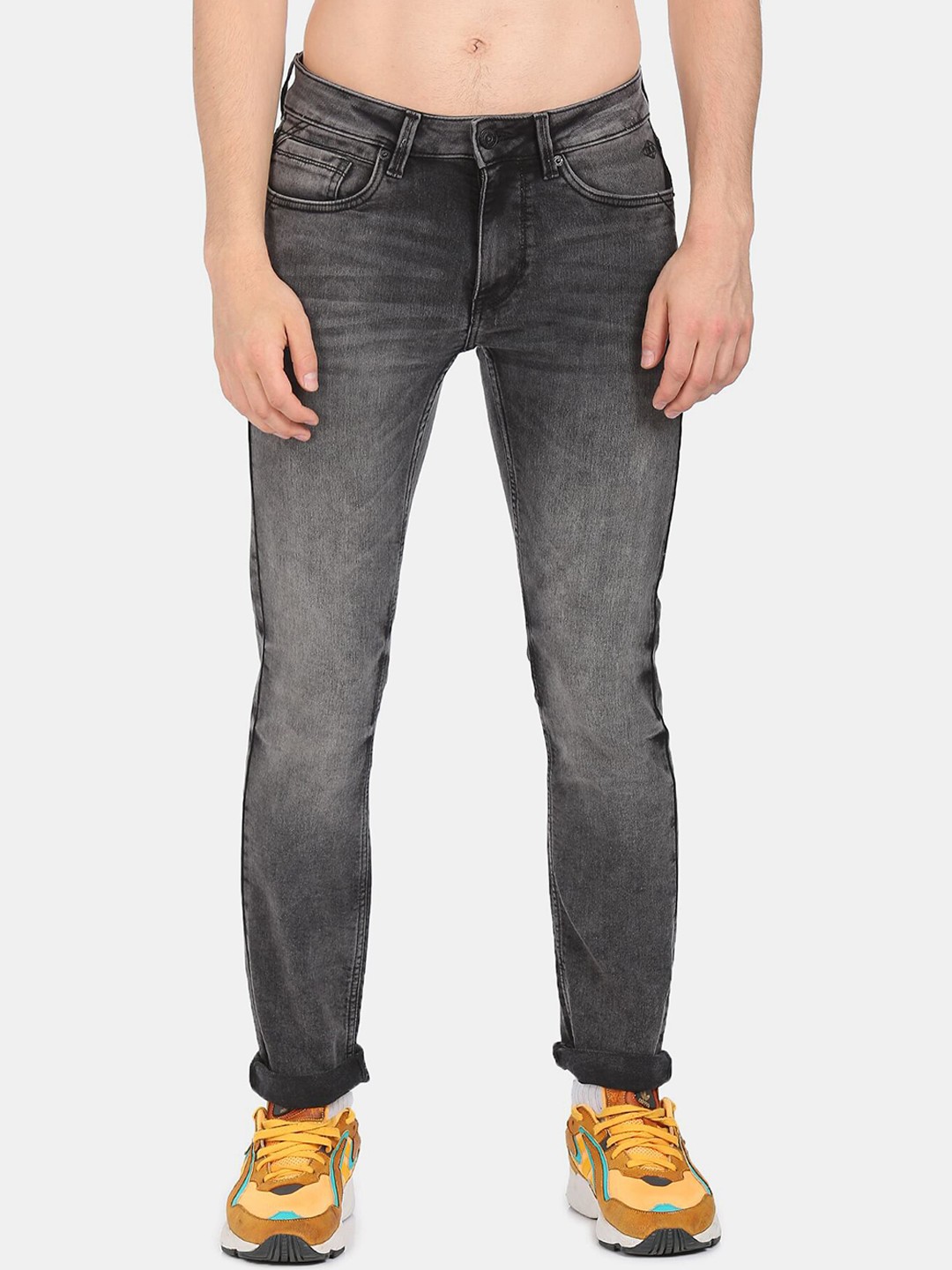 

Flying Machine Men Black Comfort Slim Fit Heavy Fade Jeans