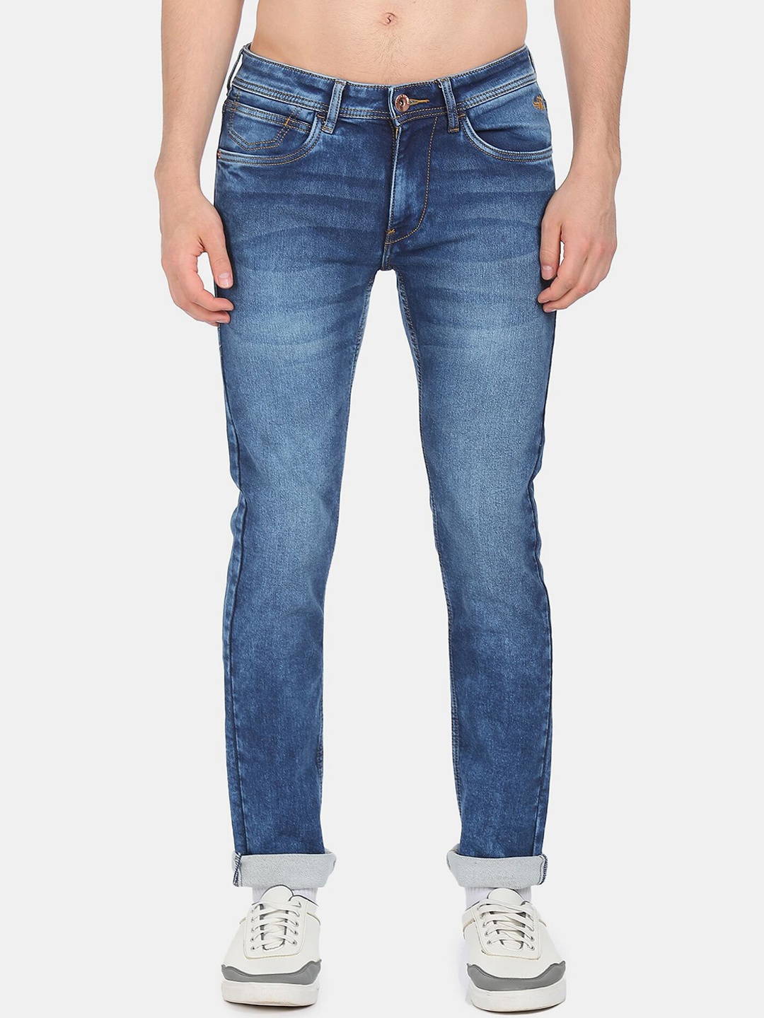 

Flying Machine Men Blue Comfort Slim Fit Low Distress Heavy Fade Jeans
